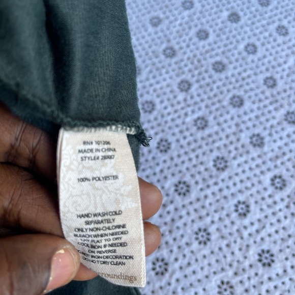 Soft Surroundings Velvet Green Long Sleeve Romper Pantsuit Size S - Picture 4 of 9